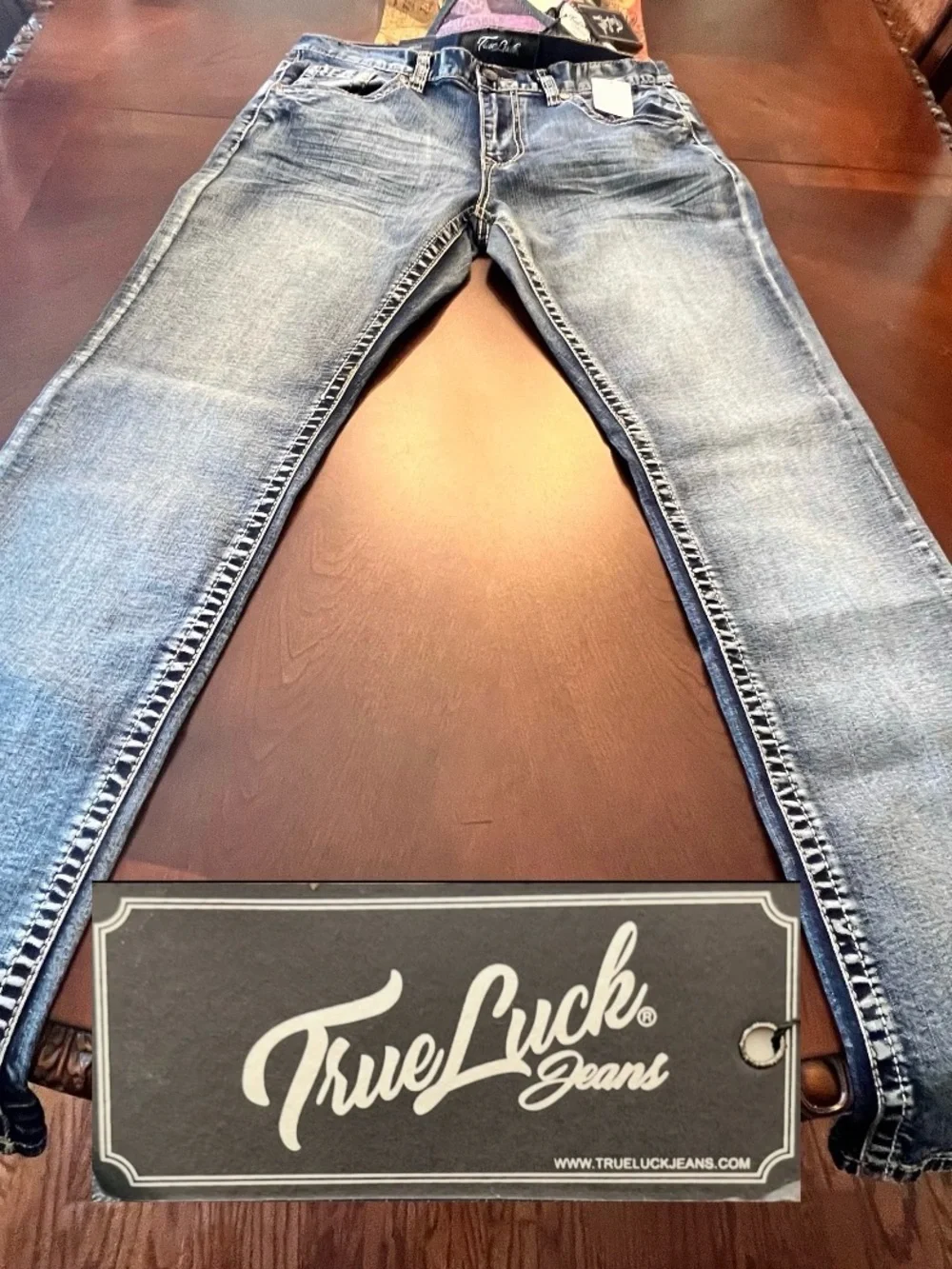 True Luck Light Wash Jeans - Light Blue Denim